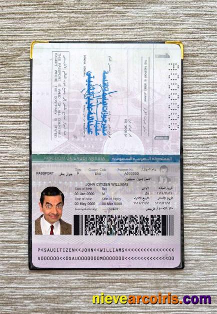 Saudi Arabia passport photolook